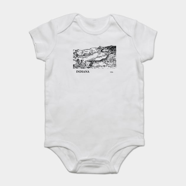 Indiana USA Baby Bodysuit by Lakeric